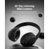 Belkin SoundForm Isolate Active Noise-Cancelling Wireless Headphones, over ear headphones with mic, Bluetooth headphones with 60H playtime, deep bass, CloudCushion ear cups for travel, home, office - Black